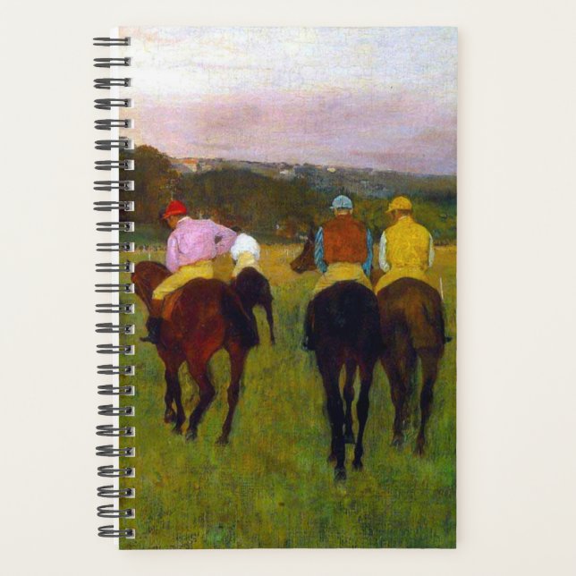 Agenda Caballos de carreras Edgar Degas en Longchamp (Anverso)