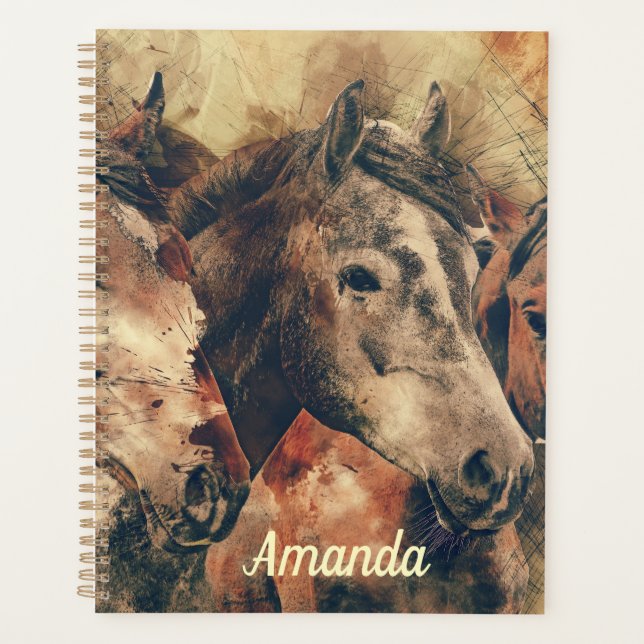Agenda Caballos marrones de castaño (Anverso)