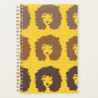 Agenda Cabello Rizado Natural Amarillo Marrón Encuadernad