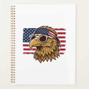 Agenda Cabeza de Águila Patriótica Grabado Vintage Gráfic