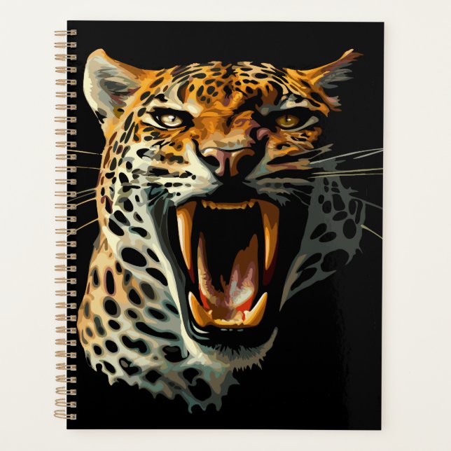 Agenda Cabeza de ataque ruidosa de leopardo (Anverso)