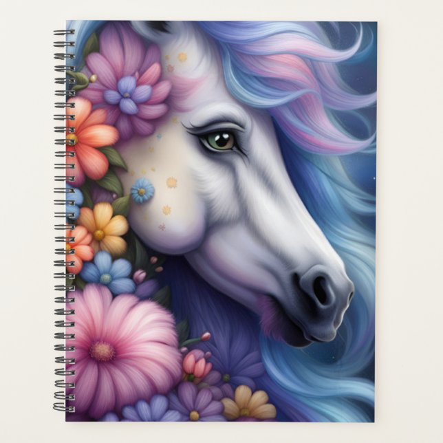 Agenda Cabeza de caballo y flores (Anverso)