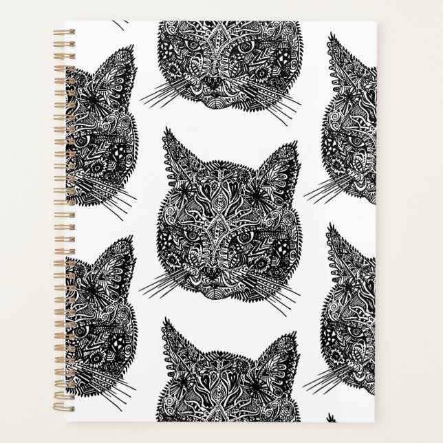 Agenda Cabeza de gato ornamental (Anverso)
