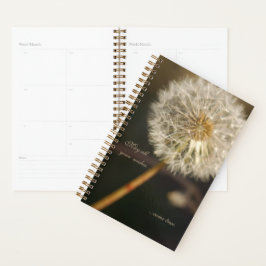 Agenda Cabeza de semilla de Dandelion en tonos marrones