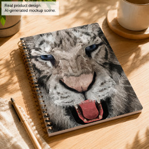 Agenda Cabeza de Tigre Blanco Estética de Vida Silvestre