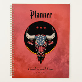 Agenda Cabeza de toro patriótica, toro estadounidense.