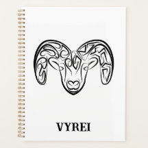 Cabra/oveja tribal negra y blanca