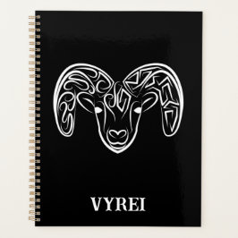 Agenda Cabra/oveja tribal negra y blanca