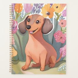 Agenda Cachorro Dachshund | Perro Acuarela Mascota