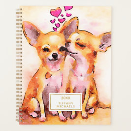 Agenda Cachorro de amor Chihuahua Corazón acuática