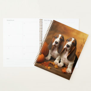 Agenda Cachorro de Basset Hound Delicia de Otoño Calabaza