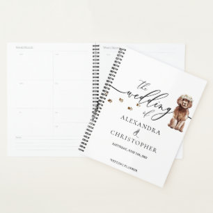 Agenda cachorro de Cavapoo marrón Boda Amor Perro