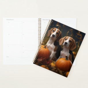 Agenda Cachorro de Foxhound inglés americano Otoño Delici