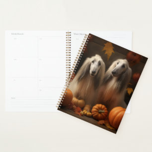 Agenda Cachorro de galgo afgano Otoño Delicia Calabaza
