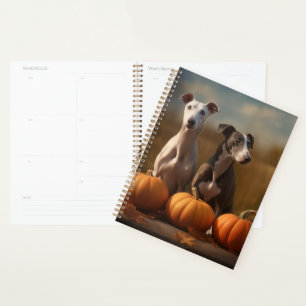 Agenda Cachorro de galgo Otoño Delicia Calabaza