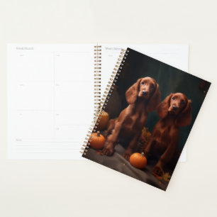 Agenda Cachorro de Setter Rojo Irlandés Delicia de Otoño