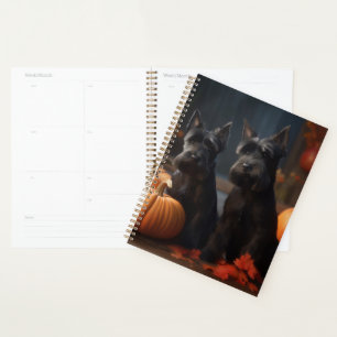 Agenda Cachorro de Terrier Escocés Otoño Delicia Calabaza