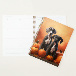 Agenda Cachorro Gran Danés Delicia de Otoño Calabaza