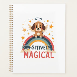 Agenda Cachorro mágico vintage arcoíris ángel D positivam