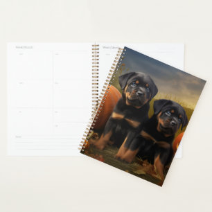 Agenda Cachorro Rottweiler Delicia de Otoño Calabaza
