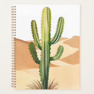 Agenda Cactus del Desierto Cactus Verdes Acuarela