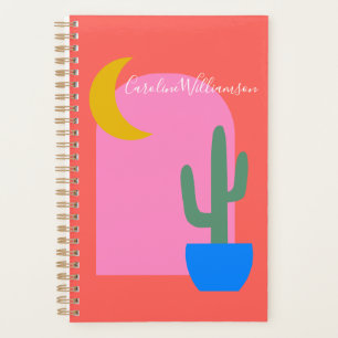 Agenda Cactus del desierto colorido y juguetón personaliz