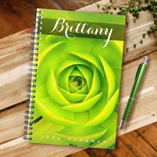 Agenda Cactus suculento verde foto nombre personalizado m