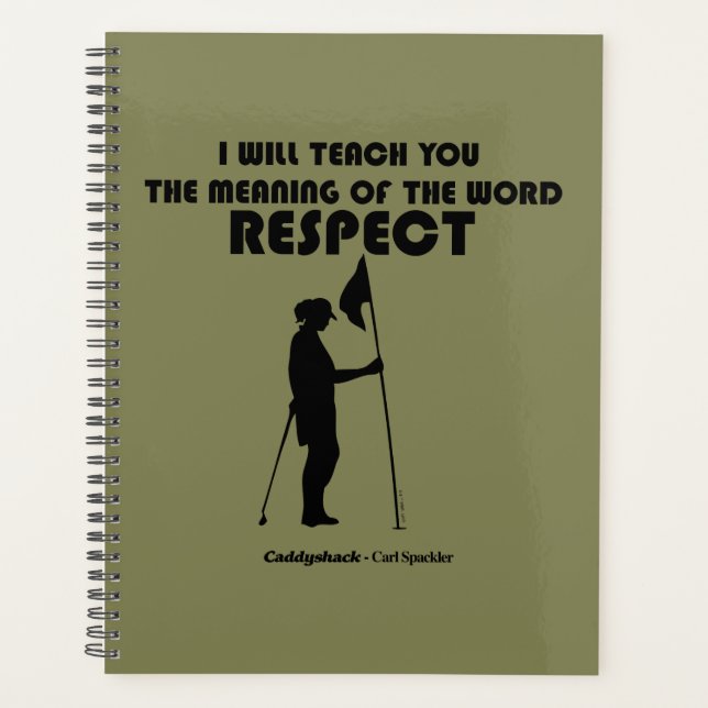 Agenda Caddyshack | Te Enseñaré El Significado De La W (Anverso)