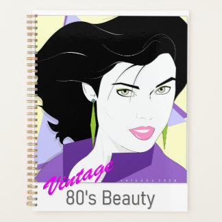 Agenda Caderno Espiral - com rosto de mulher 80s Style