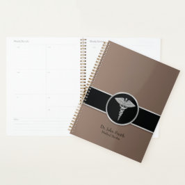 Agenda Caduceto médico de plata profesional