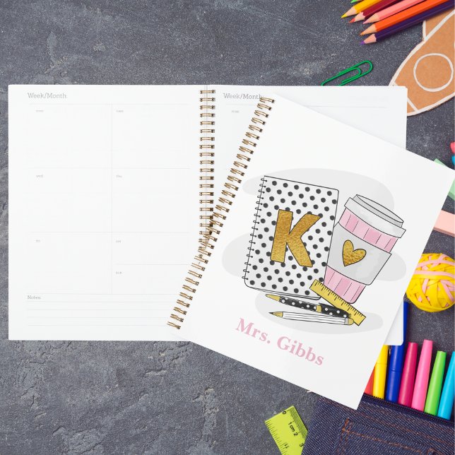 Agenda Café de la escuela de personalizado White Kinderga (Subido por el creador)