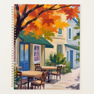 Agenda Café de Otoño Acuarela Foliaje de Otoño