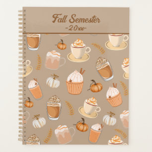 Agenda Café latte de café de especias de calabaza de otoñ