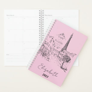 Agenda Cafe Paris personalizado, año personalizado