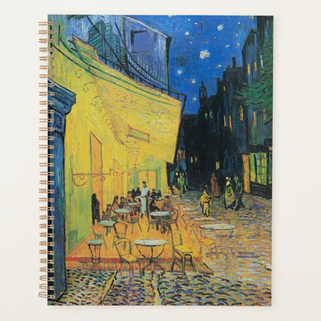Agenda Cafe Terrace en la noche 1888 por Vincent van Gogh (Anverso)