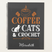 Cafés y planificación de espiral crochet