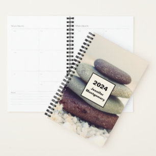 Agenda Cairn meditativo de piedras apiladas