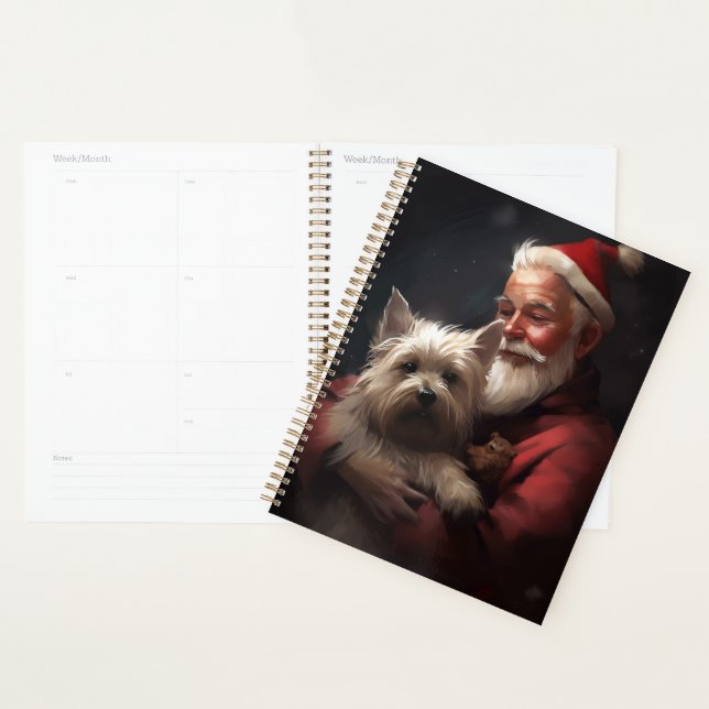 Agenda Cairn Terrier con Navidades festivos de Santa Clau (Demostración)