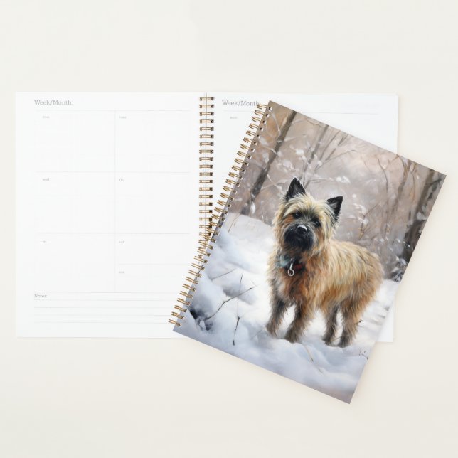 Agenda Cairn Terrier Deja que nieve Navidad (Demostración)