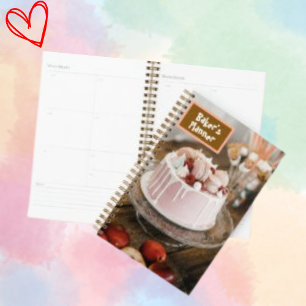 Agenda Cake Food Tendencia moderna Macaroon Baker texto