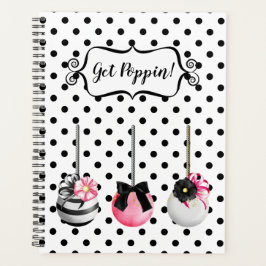 Agenda Cake Pops Dot Planner Baker Blanco Negro