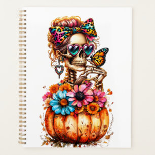 Agenda Calabaza acuarela de caída floral