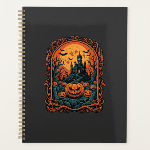 Agenda Calabaza de Halloween Casa Embrujada Luna Llena Mu