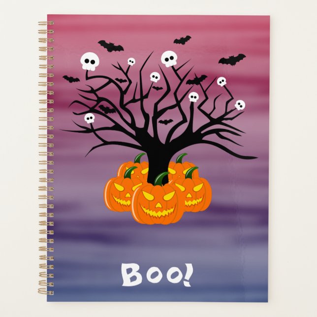 Agenda Calabaza de Halloween Jack del Árbol Muerto de los (Anverso)