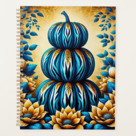 Agenda Calabaza de tigre azul y dorado