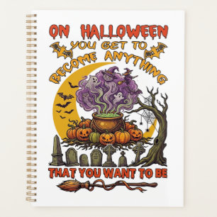 Agenda Calabaza Fantasma Gato Caldero Cualquier Cosa Hall