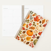 Calabazas de Acuarela de Otoño, Hojas de Otoño y B