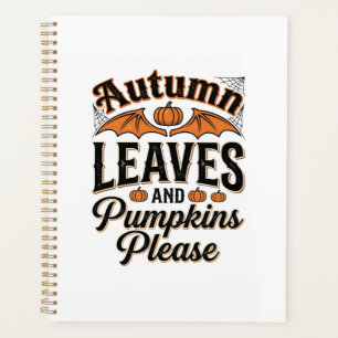 Agenda Calabazas de Hojas de Otoño Por Favor Vintage Otoñ