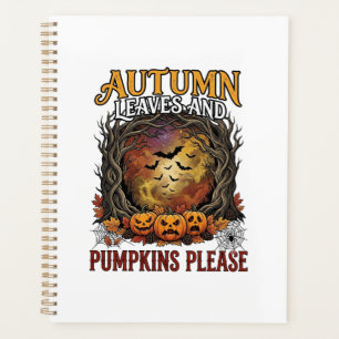 Agenda Calabazas Hojas de Otoño Por Favor Halloween Espel