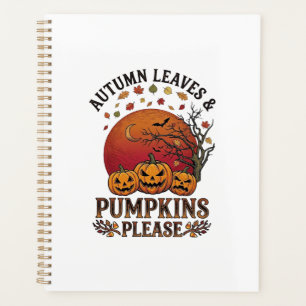 Agenda Calabazas Hojas de Otoño Por favor Murciélagos de